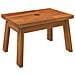 Sgabello 38x26x22 Cm In Legno Massello Di Acacia - Foto miniatura 2