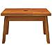 Sgabello 38x26x22 Cm In Legno Massello Di Acacia - Foto miniatura 8