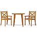 Set Mobili Da Pranzo Per Giardino 3 Pz Legno Massello Di Acacia - Foto miniatura 2