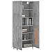 Credenza Grigio Cemento 69,5x34x180 Cm In Legno Multistrato - Foto miniatura 3