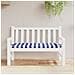 Cuscino Panca Giardino Righe Bianche E Blu 120x50x7 Cm Tessuto - Foto miniatura 1