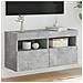 Mobile Tv A Parete Con Luci Led Grigio Cemento 80x30x40 Cm - Foto miniatura 1