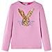 Maglietta Per Bambini Maniche Lunghe Rosa Bruciato 104 - Foto miniatura 1