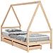 Giroletto Bambini Con Cassetti 80x200 Cm Legno Massello Di Pino - Foto miniatura 2