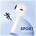 Auricolari Senza Fili Sportivi Ergonomici Con Controllo Touch, Bianco - Foto miniatura 3