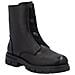 Black Casual Closed Ladies Mid Height Boots Stivaletti Pelle Scarpe Donna Nero Eu 38, Z9179-00 - Foto miniatura 1