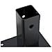 Basi per Pali Quadrati 4 pz 46x46 mm Acciaio Verniciato Polvere - Foto miniatura 2