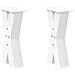 Gambe Tavolino Caffè A X 2 Pz Bianco 38x(42-43) Cm Acciaio - Foto miniatura 1