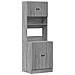 Mobile Da Cucina Grigio Sonoma 60x50x180cm In Legno Multistrato - Foto miniatura 2