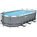 Piscina Fuori Terra - Ovale - 549x274x122 Cm - Grigio - Include Accessori Coordinati Cb30 - Foto miniatura 4