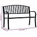 Panchina Da Giardino 125 Cm Nera In Acciaio - Foto miniatura 7