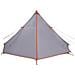 Tenda Familiare Tipi 8 Persone Grigia e Arancione Impermeabile - Foto miniatura 5