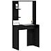 Scrivania nera in rovere Rovere nero Legno massello, MDF Compattta - Foto miniatura 3