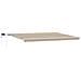 Ombrellone retrattile manuale  con LED Beige 500x300 cm, Tessuto di ricambio per ombrellone  per telaio 5x3 m Beige - Foto miniatura 1