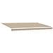 Ombrellone retrattile manuale  con LED Beige 500x300 cm, Tessuto di ricambio per ombrellone  per telaio 5x3 m Beige - Foto miniatura 4