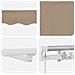 Ombrellone retrattile manuale  con LED Beige 500x300 cm, Tessuto di ricambio per ombrellone  per telaio 5x3 m Beige - Foto miniatura 9