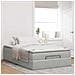 Pouf Letto con Materasso Grigio Chiaro 120x190 cm in Velluto - Foto miniatura 3