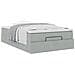 Pouf Letto con Materasso Grigio Chiaro 120x190 cm in Velluto - Foto miniatura 5