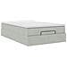 Pouf Letto con Materasso Grigio Chiaro 120x190 cm in Velluto - Foto miniatura 6