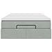 Pouf Letto con Materasso Grigio Chiaro 120x190 cm in Velluto - Foto miniatura 7