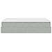 Pouf Letto con Materasso Grigio Chiaro 120x190 cm in Velluto - Foto miniatura 9