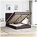 Struttura Letto Pouf con Materasso 140x200 cm in Tessuto - Foto miniatura 2