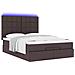 Struttura Letto Pouf con Materasso 140x200 cm in Tessuto - Foto miniatura 6