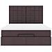 Struttura Letto Pouf con Materasso 140x200 cm in Tessuto - Foto miniatura 8