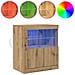 Mobile con luci LED Rovere Artigianale 60,5x37x67 cm - Foto miniatura 4