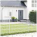 Recinzione da Giardino  con Parte Superiore a Cappio Bianca 13,6x2 m in Acciaio - Foto miniatura 2