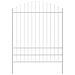 Recinzione da Giardino  con Parte Superiore a Cappio Bianca 13,6x2 m in Acciaio - Foto miniatura 4