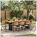 Set da Pranzo per Giardino 11 pcs Nero 240 x 90 x 75 cm - Foto miniatura 2