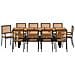 Set da Pranzo per Giardino 11 pcs Nero 240 x 90 x 75 cm - Foto miniatura 7