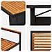 Set da Pranzo per Giardino 11 pcs Nero 240 x 90 x 75 cm - Foto miniatura 9