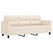 Set Divani 4 pz con Cuscini Beige in Tessuto Microfibra - Foto miniatura 5
