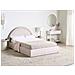Letto Contenitore Tessuto Mouzon 140 X 200 Cm Beige Chiaro - Foto miniatura 1