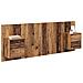 Testata con Comodino 3 pcs Legno vecchio Legno multistrato - Foto miniatura 3