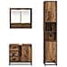 Set di mobili per il bagno con cassetto 3 pcs Legno vecchio - Foto miniatura 8