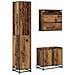 Set di mobili per il bagno con cassetto 3 pcs Legno vecchio - Foto miniatura 9