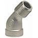Raccordo Filettato Inox 45° - 1 1/2  Femmina X Maschio V4a - Foto miniatura 1