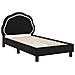 Struttura letto bambini con testata Nero 80 x 160 cm Velluto - Foto miniatura 4