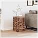 Pouf Naturale 29 x 29 x 48 cm Legno massello di recupero - Foto miniatura 3