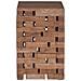 Pouf Naturale 29 x 29 x 48 cm Legno massello di recupero - Foto miniatura 4