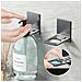 Supporto Regolabile Da Parete Per Gel Doccia E Shampoo 2 Pezzi — Alluminio Aerospaziale Grigio Gun Organizer Verticale Salvaspazio - Foto miniatura 3