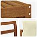 Set divani 8 pcs Naturale e Crema Legno di Acacia Massello - Foto miniatura 6