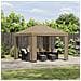 Gazebo 3 x 3 m Beige Poliestere e Acciaio 190 gsm - Foto miniatura 2