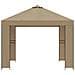 Gazebo 3 x 3 m Beige Poliestere e Acciaio 190 gsm - Foto miniatura 4