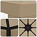 Gazebo 3 x 3 m Beige Poliestere e Acciaio 190 gsm - Foto miniatura 5