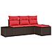 Set di divani con cuscino 4 pcs Marrone Rattan in Polipropilene - Foto miniatura 1