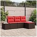 Set di divani con cuscino 4 pcs Marrone Rattan in Polipropilene - Foto miniatura 2